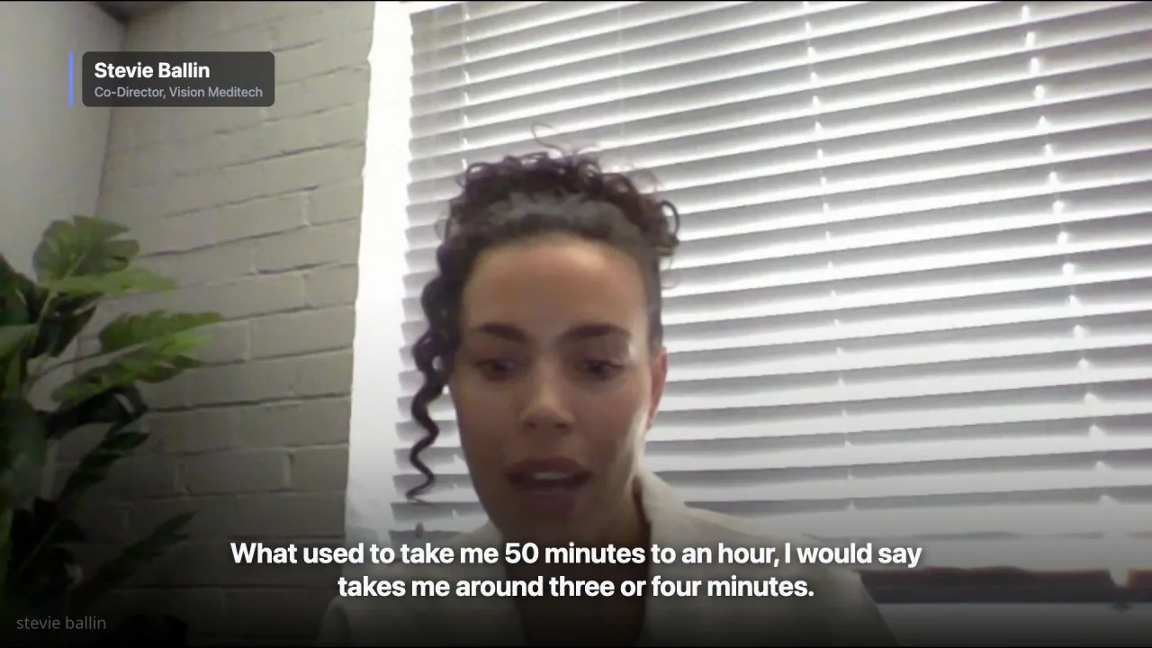 Stevie Ballin, Co-Director of Vision Meditech, in the case study video